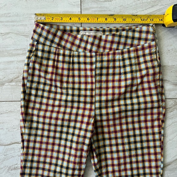 Free People Red, White & Blue Plaid Skinny Pants - Picture 4 of 5